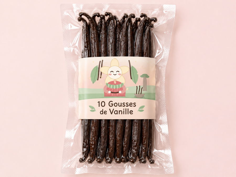 Gousses de vanille Bourbon de Madagascar – lot de 10